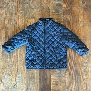 Polo by Ralph Lauren 3 /3T Navy Blue Quilted Zip Jacket